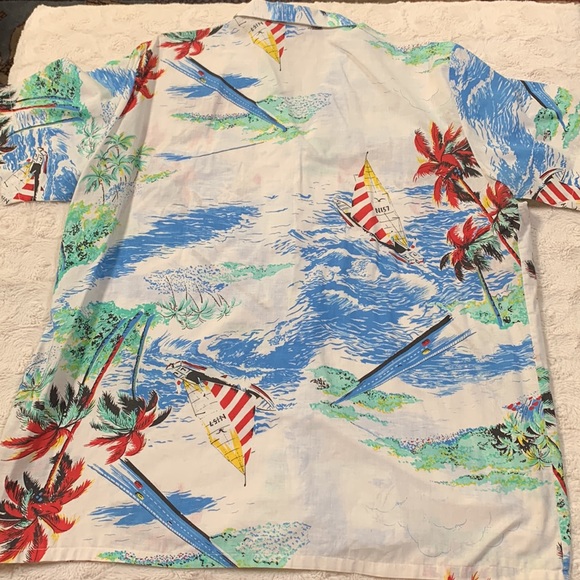 🔥Fabulous Vintage Tropical Cotton Button Down XL - Picture 6 of 8